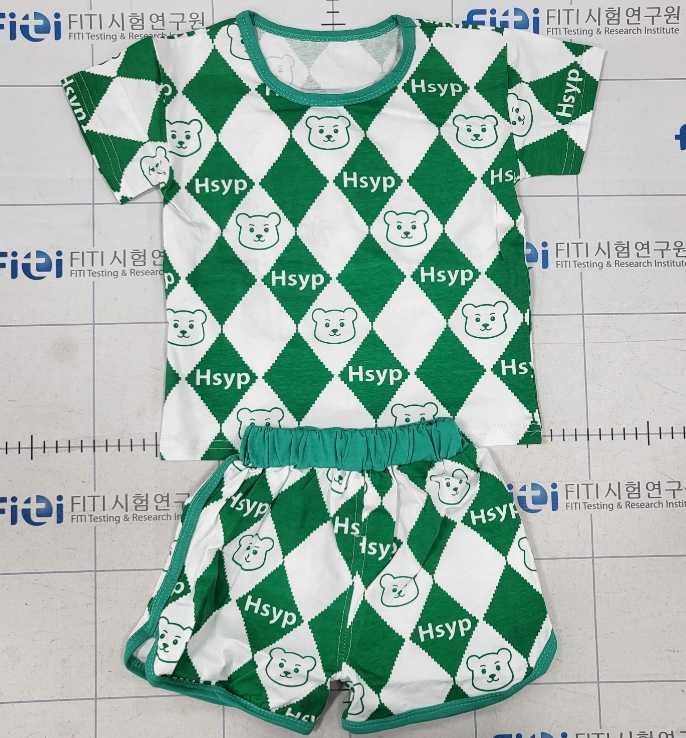 유아용 섬유제품 반팔 상하복