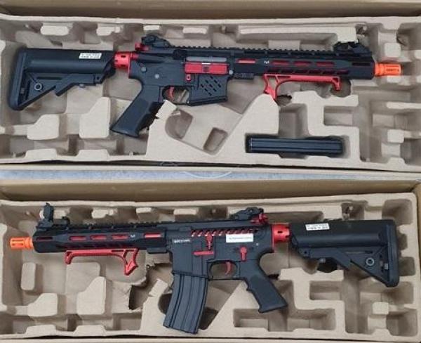 비비탄총 M4 Red Skeleton Edition