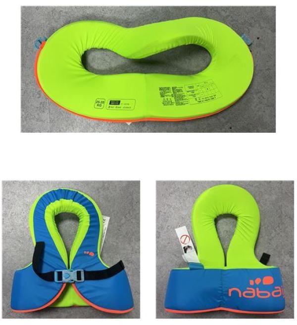 어린이용물놀이기구 SWIMVEST TEX GREEN BLUE