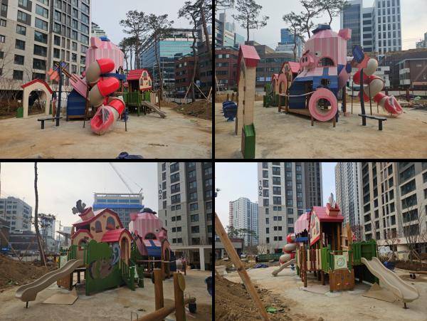 어린이놀이기구 아기돼지 조합놀이대
