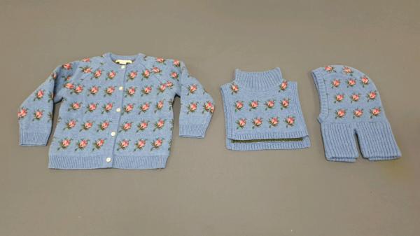 유아용 섬유제품 BELOU KNIT BALACLAVA, BELOU NECKWARMER, BELOU KNIT CARDIGAN