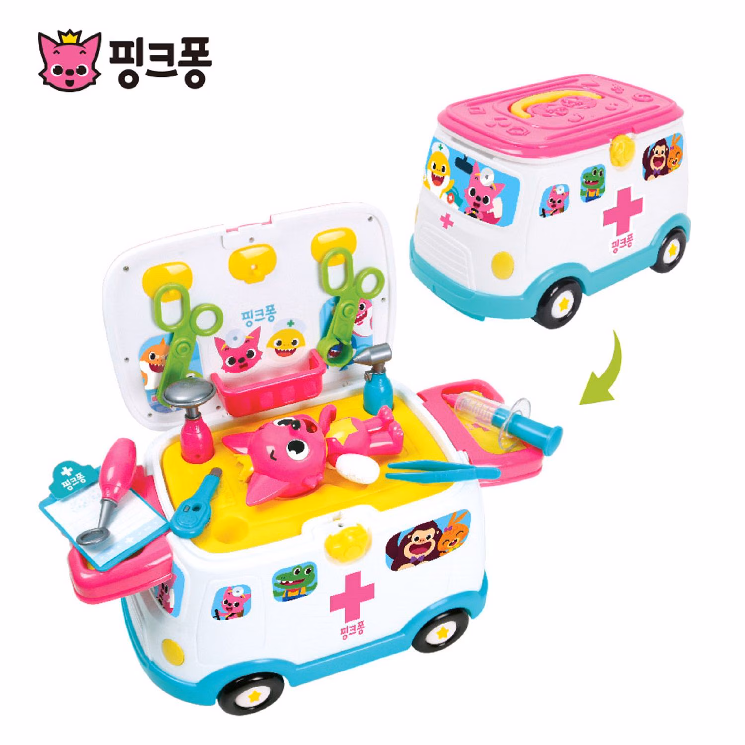 완구 핑크퐁 119 구급차 병원놀이